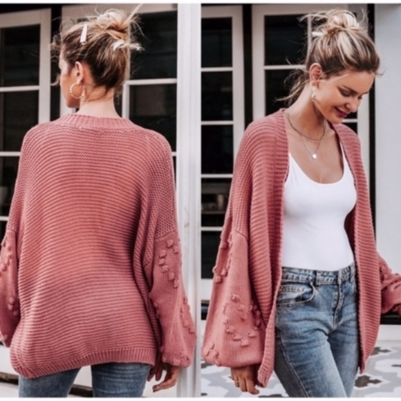 MADISON Balloon Sleeve Knit Cardigan - Picture 3 of 7